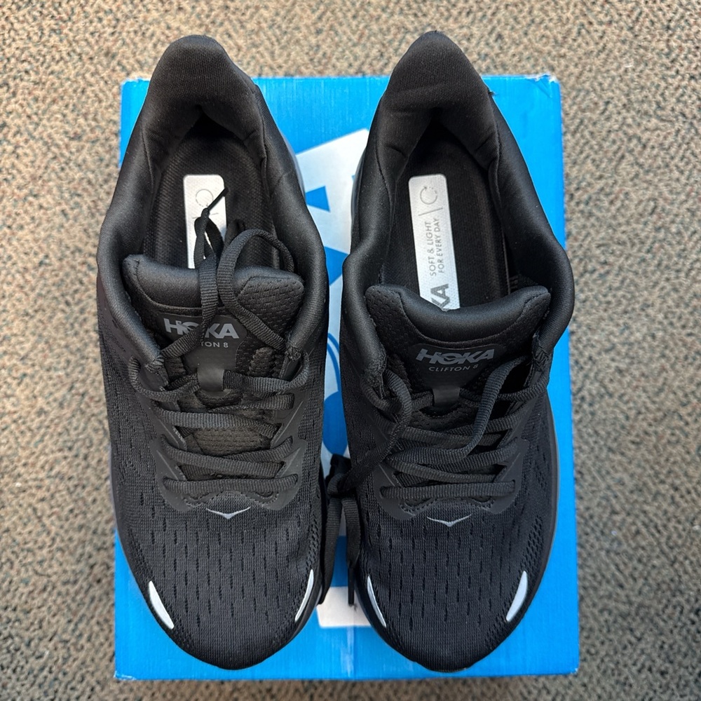 Hoka One One Black and Gray Women's Running Shoes - Picture 2 of 4